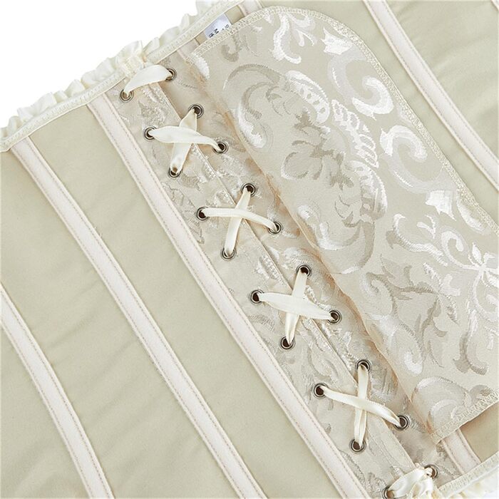 Корсет для жінок з високою талією, підтримка грудей, готичний стиль, шнурівка, бюстгальтер, кольору абрикос