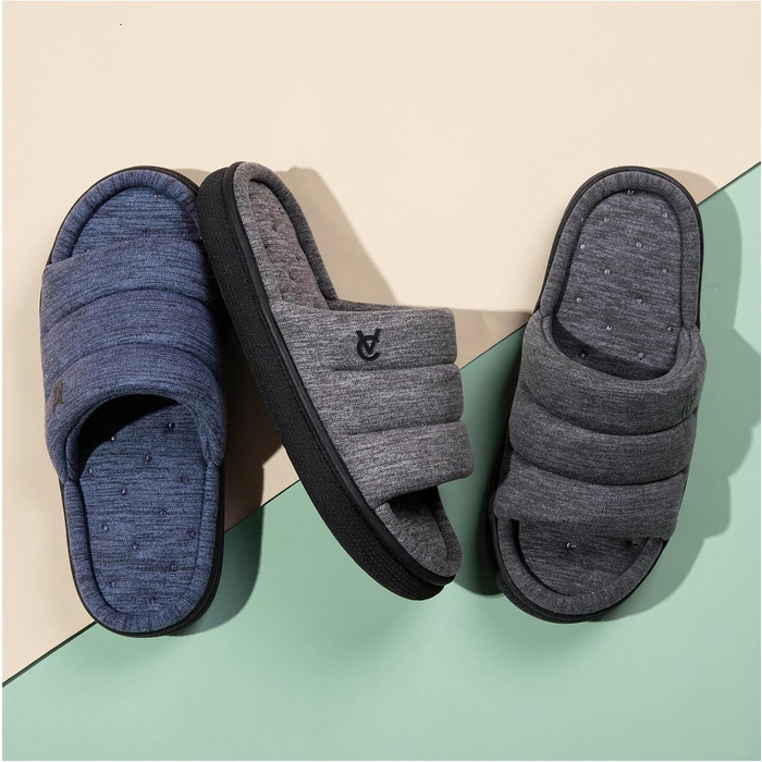 Чоловічі відкриті капці VeraCosy з ефектом пам'яті (Memory Foam), сірі, розмір 42/43 EU