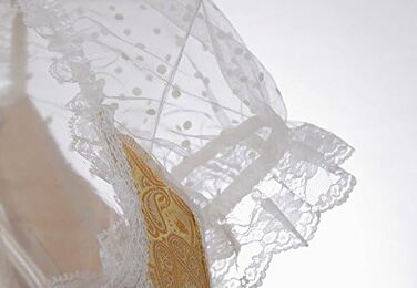 Корсет топ бюстєль для жінок, повні розміри, атлас, квіткова мереживо, шнуровка, білий, артикул 2550 (S, 8108Gelb)