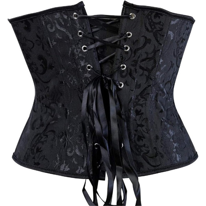 Корсет Sxybox для жінок: корсет під груди, шнурівка, корсаж, бюстгальтер. Чорний, для Хелловіну та карнавалу. Розмір M