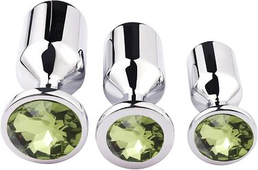 Анальний плагін Linman Metall Konischer для жінок. 3 розміри, діамантовий цоколь. Холодна та гаряча стимуляція. SM-іграшка. Анальні розширювачі. (Синій)