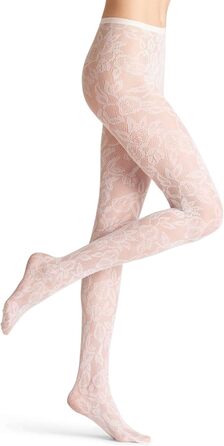 Штрипки FALKE x Kaviar Gauche для жінок, прозорі, розкішні, для весілля, без гумки, тонка шва на кінчику, м'яка тканина, білий перламутр, S-M, 1 шт.