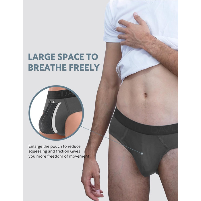 Чоловічі труси DAVID ARCHY (4 шт.) з бамбукової віскози, XL, сірі