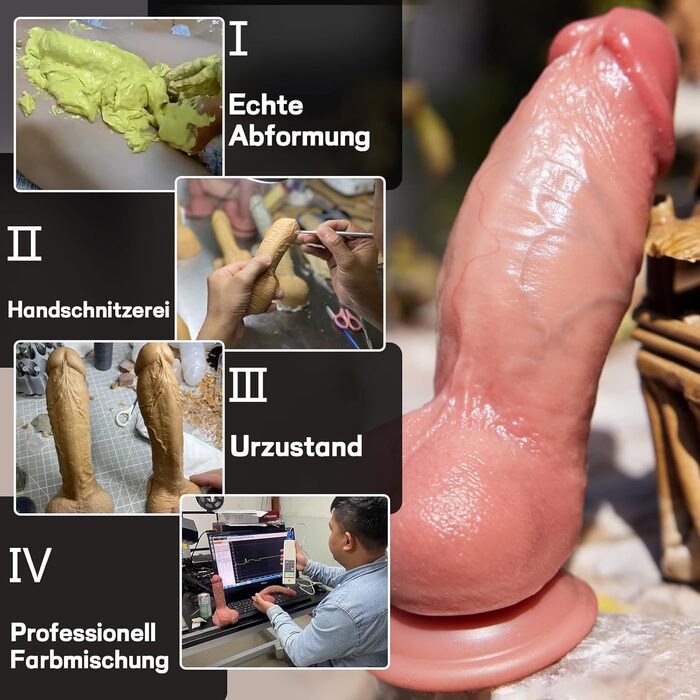 Реалістичний дилда ручної роботи з сильним присоском для безкоштовних ігор. М'який силіконовий фалос (Headmaster)