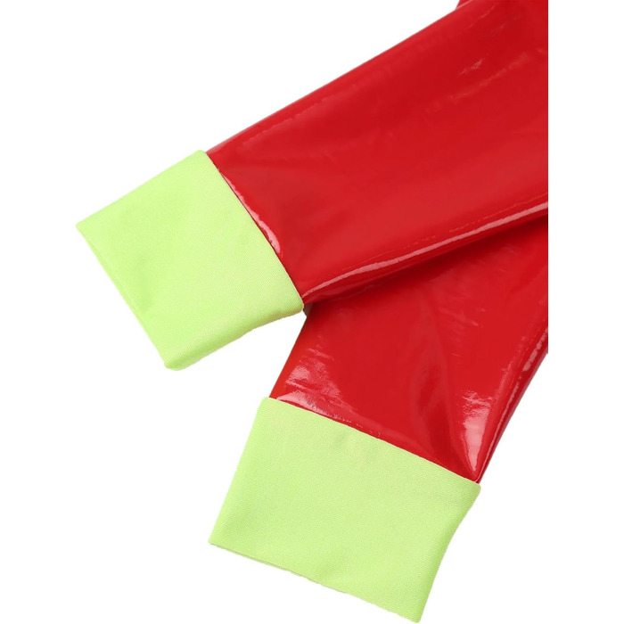 Костюм для косплею GRRKDFQ Erotiek: жіночий еротичний костюм, червоний комбінезон з довгим рукавом на блискавці (розмір L)