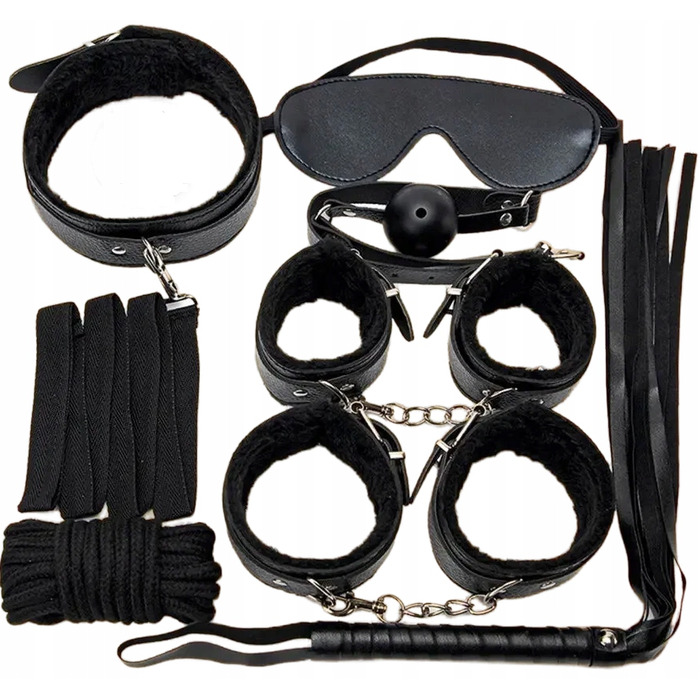 BDSM-набір LoveSex, чорний, 8 предметів