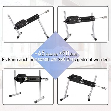 Металева секс-машина Fredorch Big Dildo з VAC-U-Lock, для чоловіків, жінок та пар, тиха робота