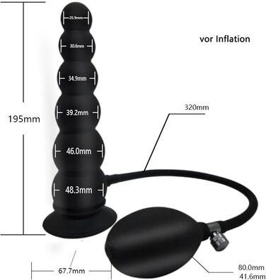 Анальний плагін з 6 перлами, силікон, великий розмір, регульований, для стимуляції та масажу простати, XL, для гомосексуалів