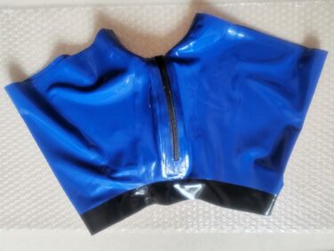 Шорти з латексу для чоловіків MFMYEE - прозорі, з блискавкою, ручна робота, XL