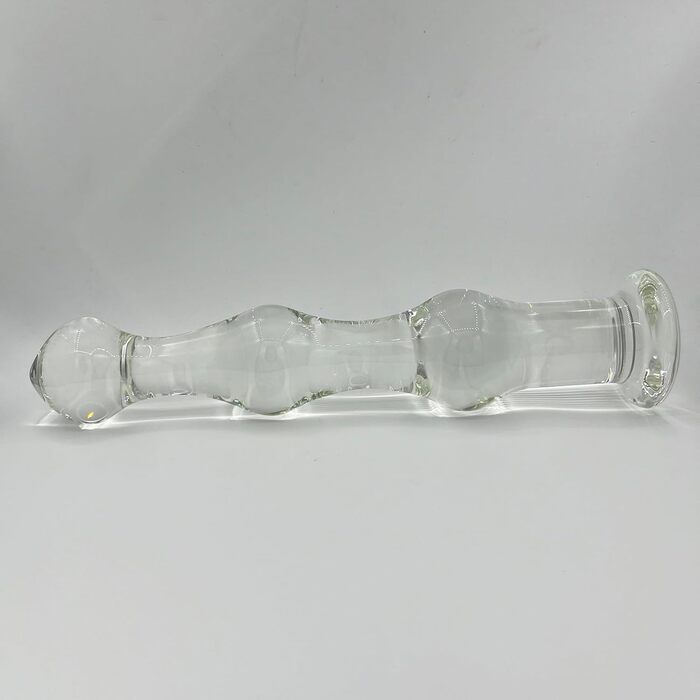 Скляний анальний дildo ScreaAss 31 см XXL з анальними кульками, 48/52/58 мм, для чоловіків та жінок