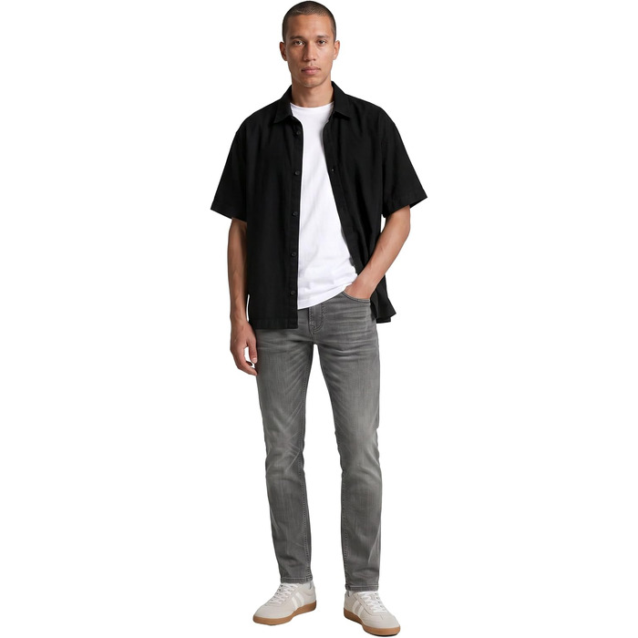 Чоловічі джинси Tom Tailor Denim Aeden Straight, сірі (Mid Stone Grey), розмір 34W/32L