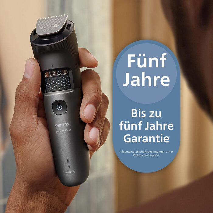 Тример для бороди Philips Bartschneider 7000 серії BT7670/15: самозаточувальні металеві леза, 40 налаштувань довжини, технологія BeardSense, водонепроникний, з зарядним пристроєм