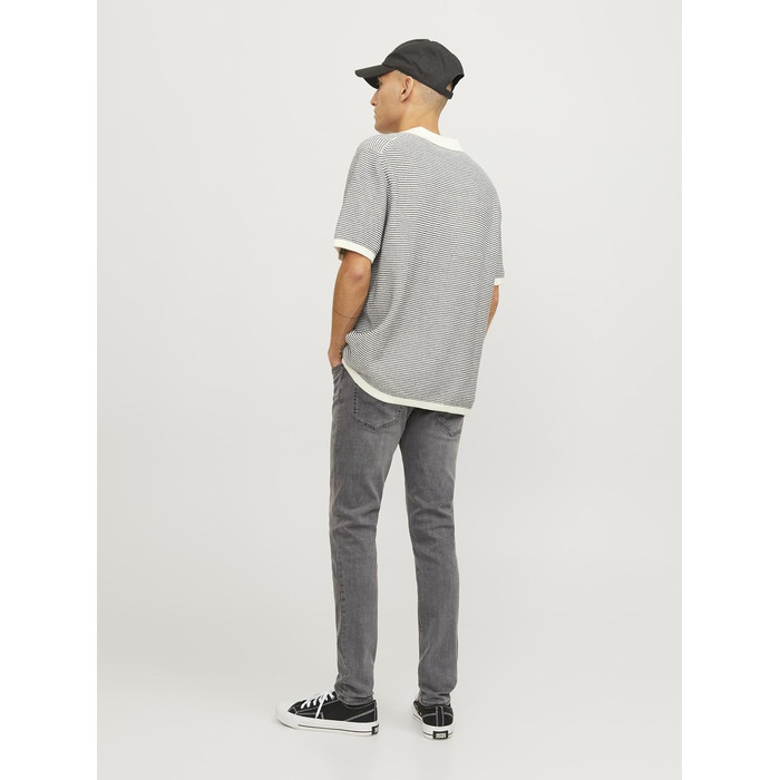 Чоловічі вузькі джинси Jack & Jones JJILIAM Skinny Fit, сірий денім, 32W/34L