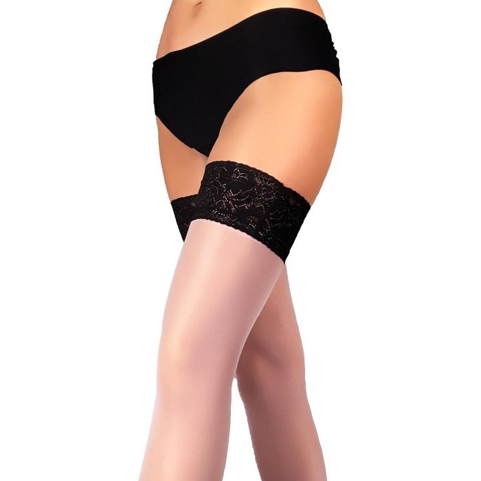 Чорні мереживні панчохи-сітки Mila Marutti для жінок | Мереживний верх | Панчохи-сітки | Нейлон (S, Вес)