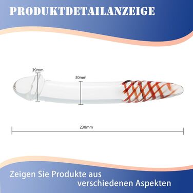 Анальний дildo з скла для жінок та чоловіків, великий розмір, преміум якість