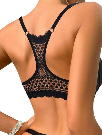 Чорний бюстгальтер GORGLITTER з кісточками, push-up, мереживо, бюстгальтер бра, 85D