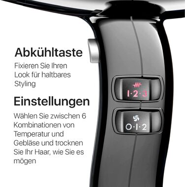 Професійний фен для волосся Valera Swiss Silent Jet Light 7500 Ultrablack, 2000 Вт, з іонним генератором та мотором PM-Pro