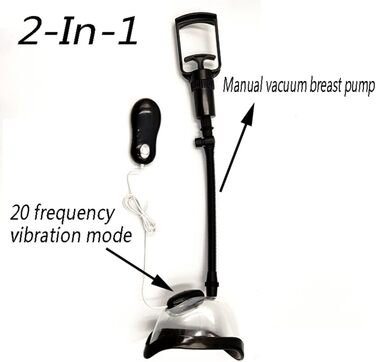 Електричний вібраційний сукун для жінок 2-в-1, набір з вакуумним насосом та 20 режимів вібрації. Інтимна іграшка для дорослих