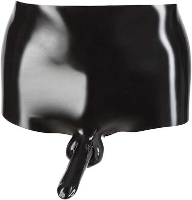 Чоловічі латексні штани Late X - облягаючі, з кишеню для статевого члена, чорного кольору, розмір L-XL