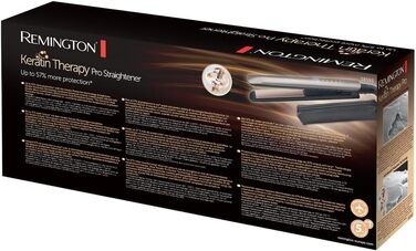 Професійний випрямляч для волосся Remington Keratin Protect S8593 з керамічним покриттям, мигдальною олією та цифровим дисплеєм (160-230°C)