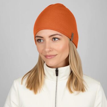 Спортивна шапка Giesswein Merino Cap Gehrenspitze з мериносової вовни, унісекс, неоново-помаранчева, один розмір