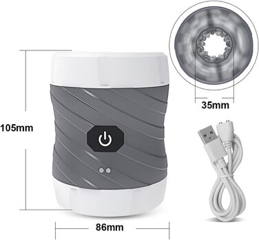 Електричний секс-іграшка для чоловіків JFRong - вібратор-чаша з 12 режимами, автоматичний, для мастурбації, тренування пеніса