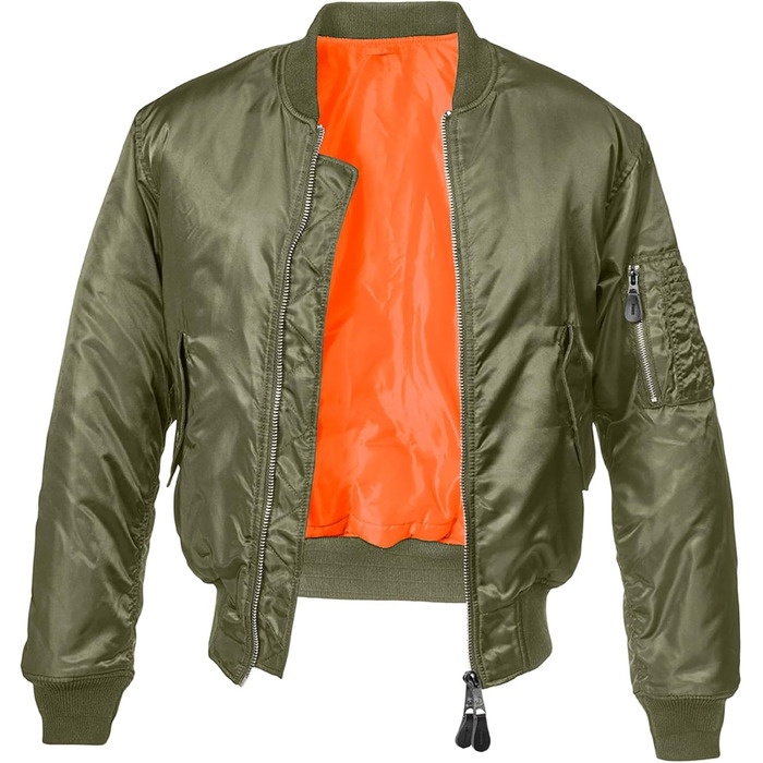 Чоловіча куртка-бомбер Brandit MA-1 Fliegerjacke, колір Olive 1, розмір XL