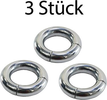 Набір з 3 шт. магнітних кілець для статевих органів з нержавіючої сталі (5 розмірів)