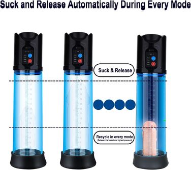 Електрична помпа для збільшення статевого члена для чоловіків, перезаряджувана вакуумна помпа для ерекції, доросле секс-іграшка