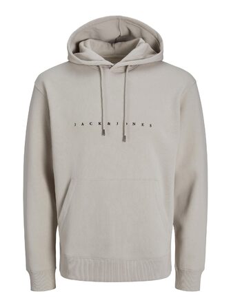 Чоловічий худі Jack & Jones JJESTAR з капюшоном, Relaxed Fit, колір Moonbeam, розмір XL