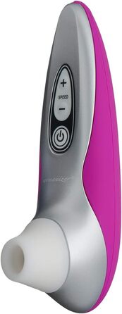 Womanizer Pro 40 - вібратор для клітора: 6 рівнів інтенсивності, тихий, водонепроникний, magenta/срібло
