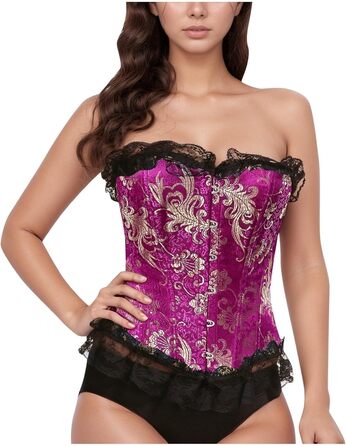 Жіноче корсетне приглушення грудей, корсет-топ, корсетний тренажер талії, жіночий корсет з мереживом, червоний (6XL)