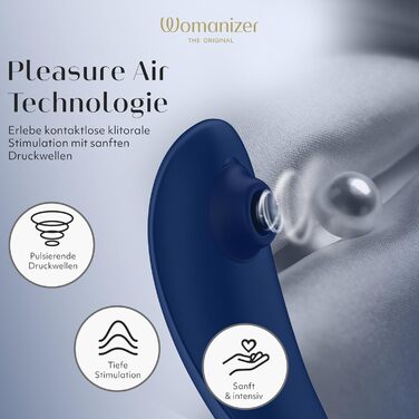 Womanizer Premium: вібратор для клітора з ефектом тиску | Інтимна іграшка для жінок | Чорний