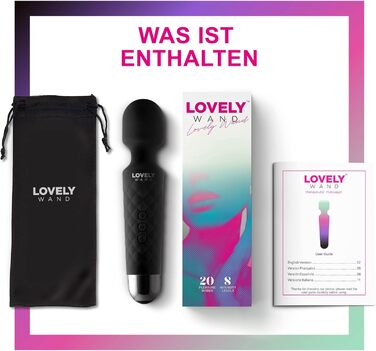 Вібратор для жінок Lovely Wand - бездротовий, водонепроникний, 20 режимів вібрації, акумуляторний