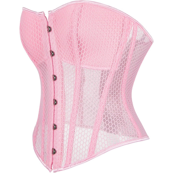 Корсет Даен Корс, кісточка, Overbust, тренажер для талії, корсаж, бюстгальтер, великі розміри, шнурівка, корсет для талії, бодішейпер, корсаж, великий розмір, над грудьми, зелений (рожевий, S)