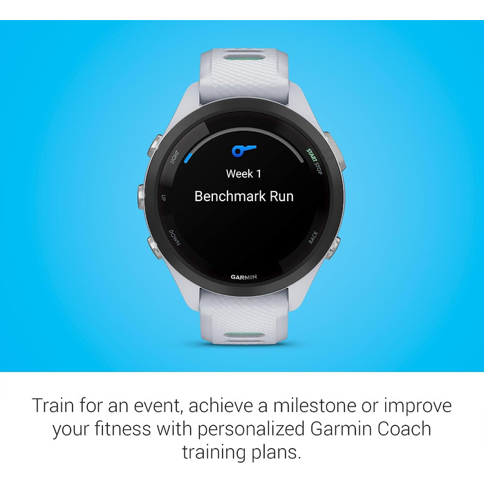 Спортивний смарт-годинник Garmin Forerunner 265S AMOLED, 42 мм, Whitestone/Neo Tropic — для бігу та тренувань