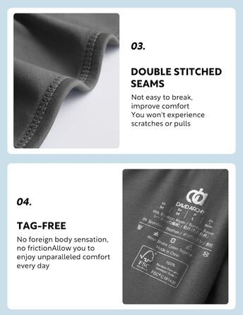 Чоловічі труси DAVID ARCHY (4 шт.) з бамбукової віскози, XL, сірі