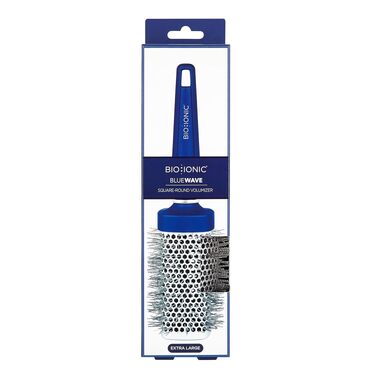 Кругла щітка для волосся Bio Ionic BlueWave X-Large NanoIonic — кондиціонуюча з гофрованим ворсом та ергономічною ручкою