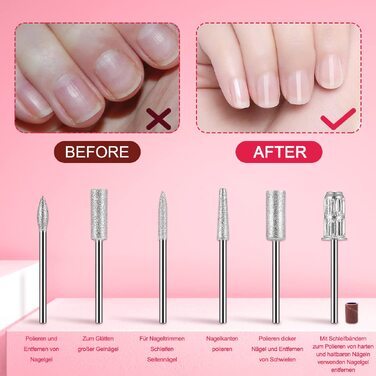 Електричний апарат для манікюру та педикюру NAILGIRLS 11 в 1, 35000 об/хв, з LCD-дисплеєм та педаллю, професійний набір для нарощених нігтів та гель-лаку (Білий)