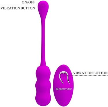 Pretty Love Leshy Вібруюче яйце з пультом дистанційного керування, Рожевий, 2,8x18,6 см