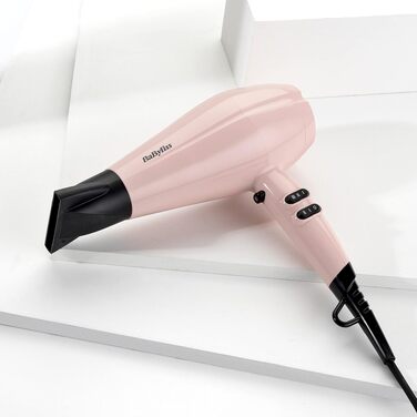 Фен для волосся BaByliss Rose Blush 5337PRE, 2200 Вт, з іонною технологією, 3 температурні та 2 швидкісні режими, рожевий