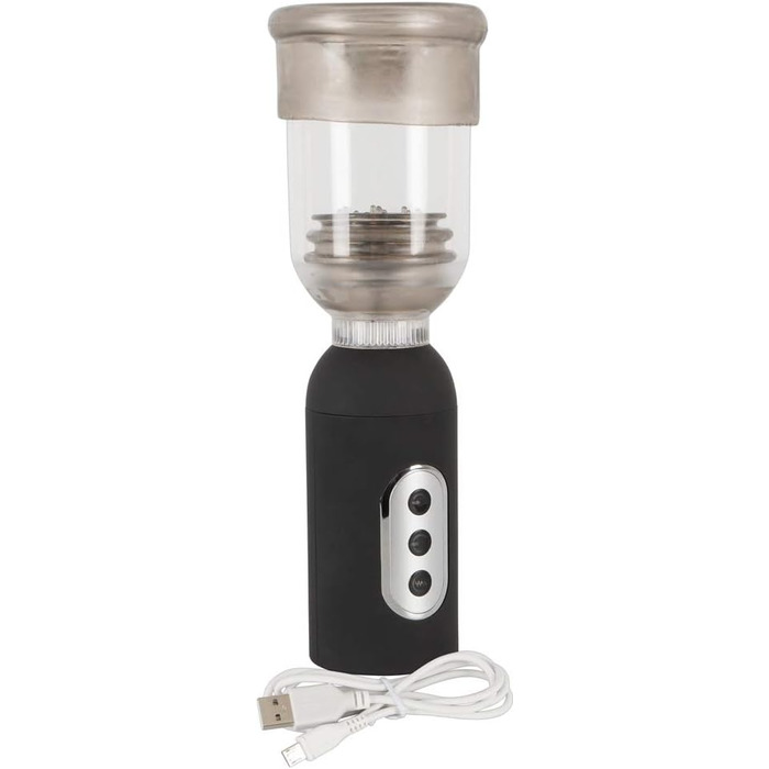 ORION Penispumpe - інтенсивний вакуумний насос для чоловіків, для тренування потенції, симуляції орального сексу, перезаряджається, прозорий/чорний (з 3 режимами всмоктування та 5 рівнями вібрації)