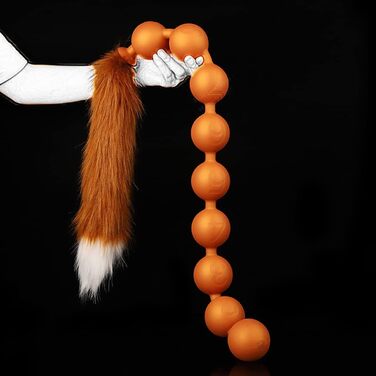 Анальні кульки з силікону JudeCP з фіолетовим хвостиком (9 кульок), анальні пробки, сексуальні іграшки для пар, косплей, SM (Золото)