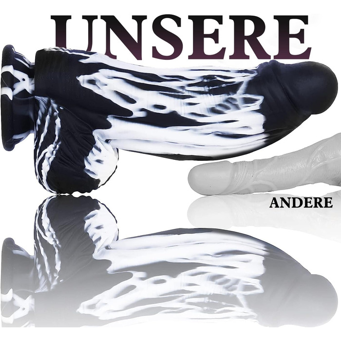 Анальний секс-іграшка XXL 'Фентезі' - великий силіконовий дилда з соскою, чорного кольору, для чоловіків та жінок