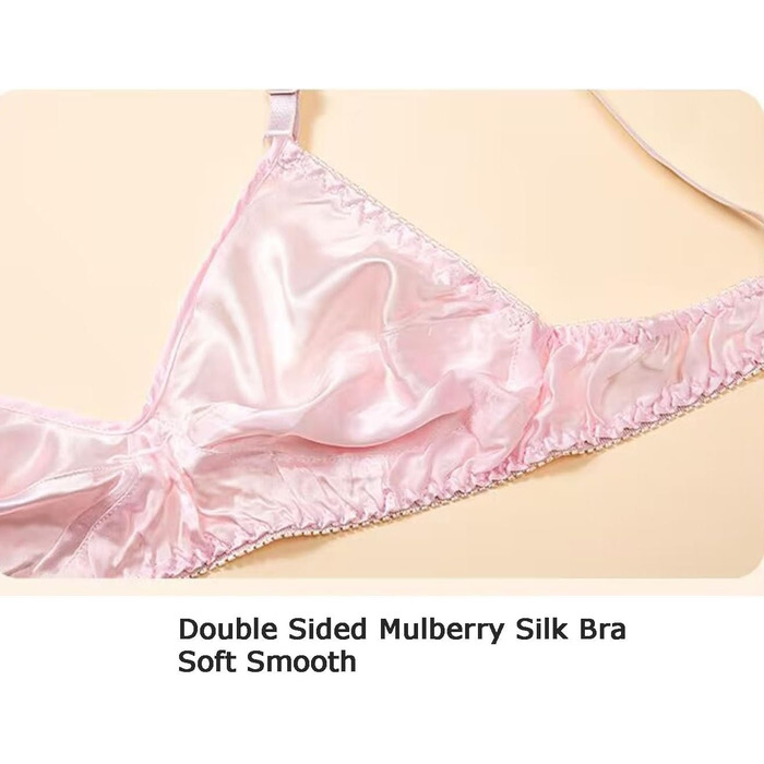 2 шт. Шовкові бра Seiden-BHS Ultradünne для жінок, без кісточок, м'які та зручні для повсякденного носіння, 2025 (18,34/75) 34 18