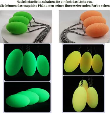 Анальний плаг Guspiun силіконовий, яйцеподібний, з металевим ланцюгом, 6.5 см, S (Помаранчевий)