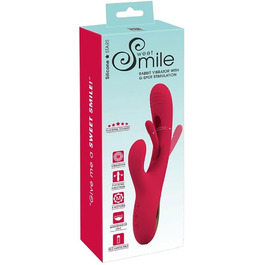 Вібратор Sweet Smile Rabbit з G-Spot стимуляцією, обертання, 14,1 см