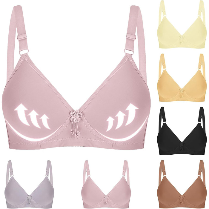 3 шт. комплект жіночий бюстгальтер без кісточок Push Up від CSWH: чорний, фіолетовий, рожевий. Ідеальний для йоги, фітнесу та спорту.