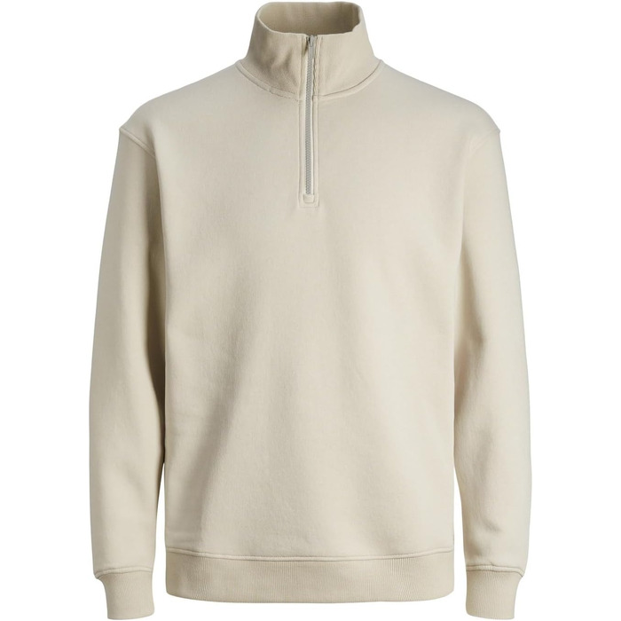 Чоловічий в'язаний кардиган Jack & Jones з чверть-застібкою на блискавці, однотонний, розмір XXL, колір Scarab