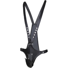 Штани з еластичною шкіряною вставкою для чоловіків, сексуальний стиль, костюми для стрип-танцю, обтислі штани, комбінезон